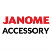 Janome accessories - Zipper Foot (Adjustable) (Narrow) - L/Shank - T/L & F/L (2 Needle slots) hinged ft
