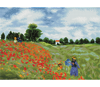 DIAMOND DOTZ - Poppy Fields (Apres Monet) - 66 x 50cm (26  x 19.7in )