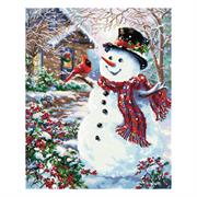 DIAMOND DOTZ - Snowman & Feathered Friend - 62 x 50cm