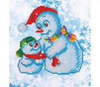 DIAMOND DOTZ - Snow Family - 23 x 25cm