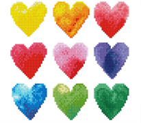 DIAMOND DOTZ - Love Rainbow - 20x 20cm (9.5x 9in)