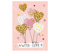 DIAMOND DOTZ - Greeting Card - Love Balloons - 12.6 x 17.7cm