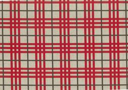 Christmas Linen Look Fabric 140cm - Plaid - Grey