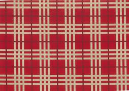 Christmas Linen Look Fabric 140cm - Plaid - Red