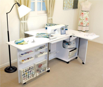 TAILORMADE Eclipse Sew Cabinet MK2 Right Hand Leaf - White Ash (Fully Assembled)