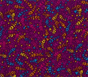 Flannelette Fern Print 150cm width - Purple