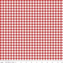 Riley Blake Printed Cotton - Gingham Red