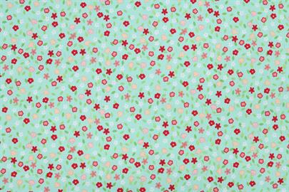 Riley Blake Printed Cotton - Allover Floral Aqua 112cm
