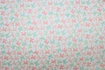 Riley Blake Printed Cotton -  Bouncing Bows Cream 112cm