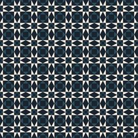 Riley Blake Printed Cotton - Retro Shapes Blue 112cm