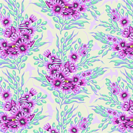 TULA PINK FLORAL REEF - SHADOW SHARKS - ULTRAVIOLET