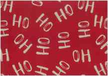 Christmas Linen Look Fabric 140cm - Ho Ho Ho - Red