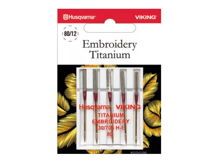 Husqvarna Machine Needles: EMBROIDERY TITANIUM 80, 5-P