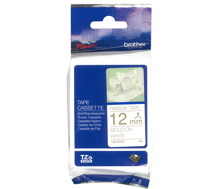 Brother P-touch - Tape Cassette (TZE-R234 GOLD/WHITE)