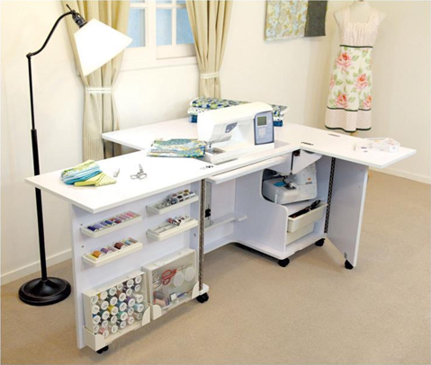 TAILORMADE Eclipse Sew Cabinet MK2 Right Hand Leaf - White Ash (Fully Assembled)
