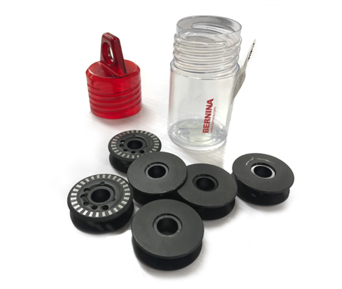 Bernina Accessory: Bobbin Jumbo Set - 8 series - Qty 6 Bobbins & Storage 