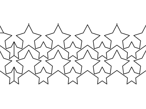 Handi Quilter Accessories - Groovy Board - Oh-My-Stars 10" x 24" 