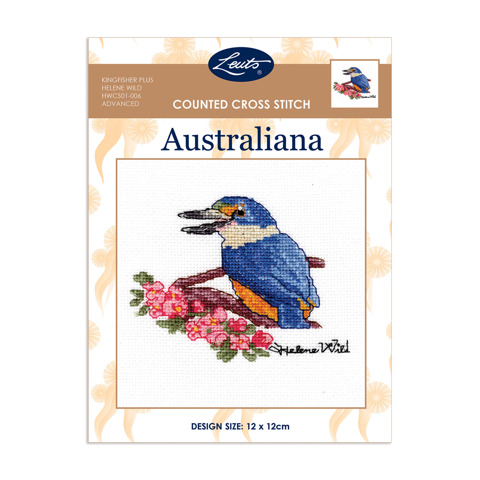 Helene Wild Cross Stitch 12 x 12cm - Kingfisher Plus
