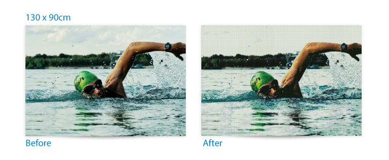 Diamond Painting sample - swimmer